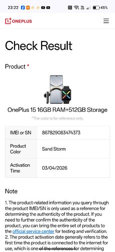 OnePlus 15 5G 512GB (16GB Ram) Dual-Sim Sand Storm