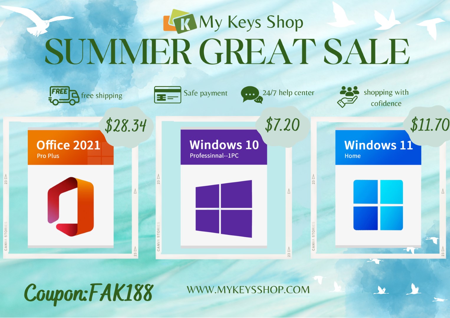 Αποκαλυπτήρια της καλοκαιρινής προσφοράς Mykeysshop: Γνήσια κλειδιά Office  και ασυναγώνιστες προσφορές Windows Keys! 
